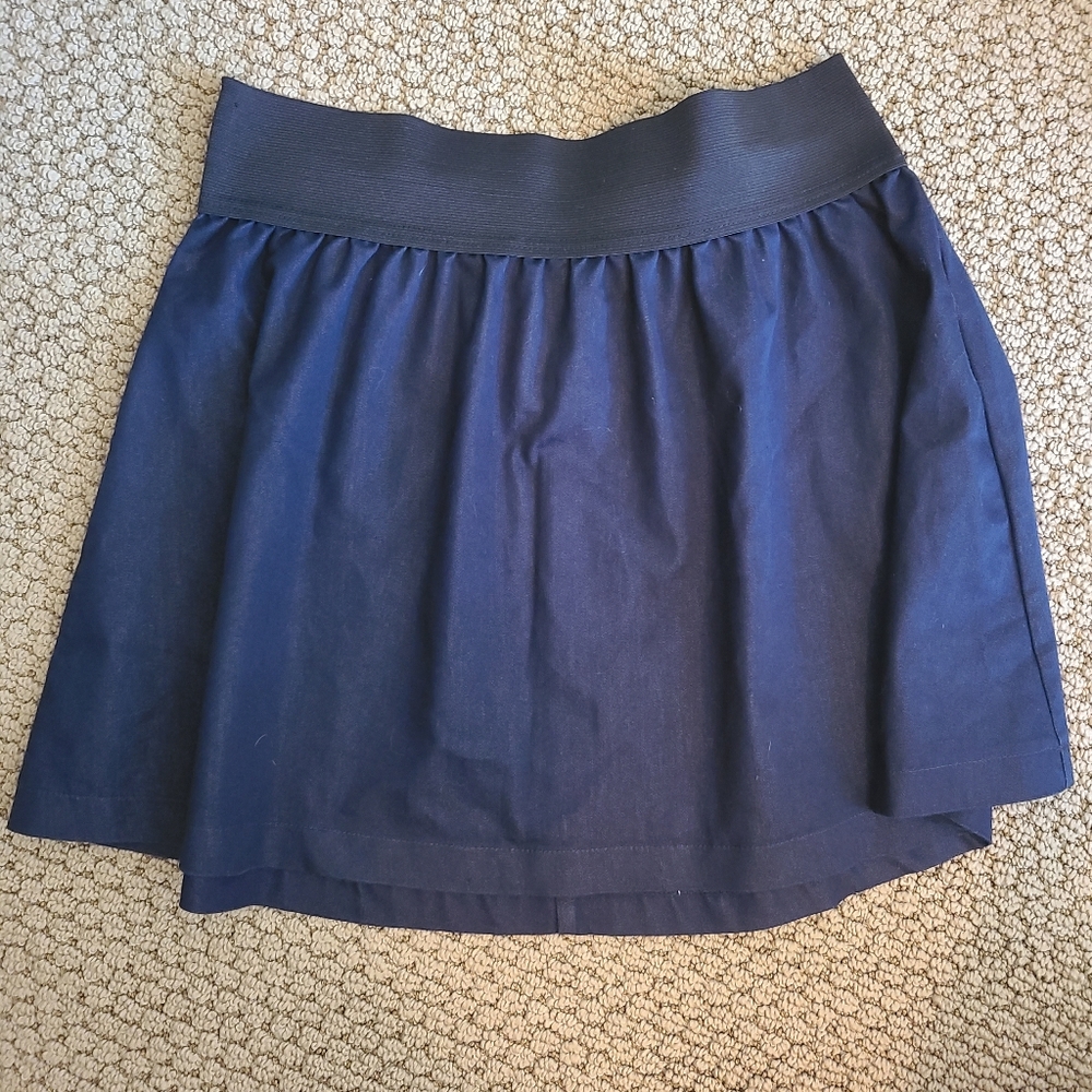 Navy Blue Skater Skirt